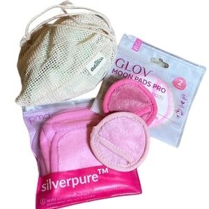 Face Bundle, 21 Reusable Makeup Removing Rounds, 1 PMD SilverPure Cloth, Glov
